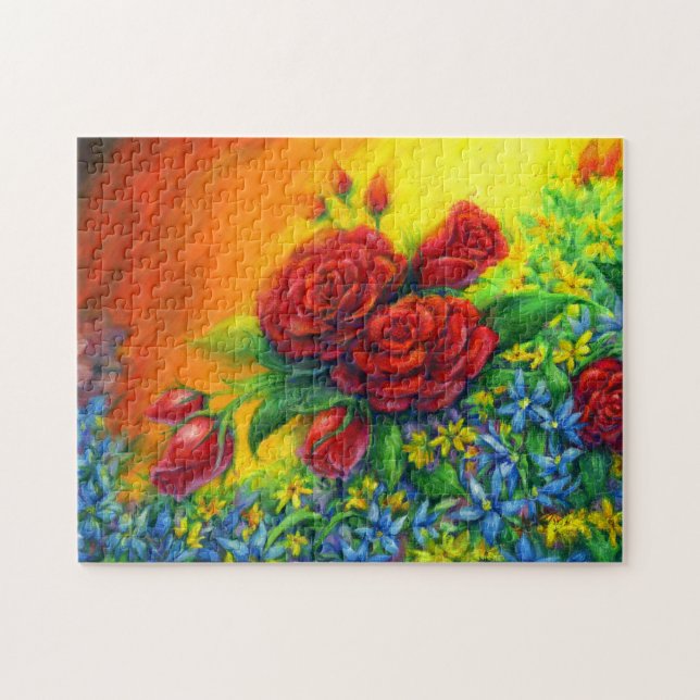 Puzzle Plumaje de Rosa (Horizontal)