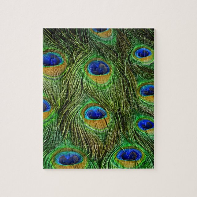 Puzzle Plumas Hermosas de Pavo Real (Vertical)