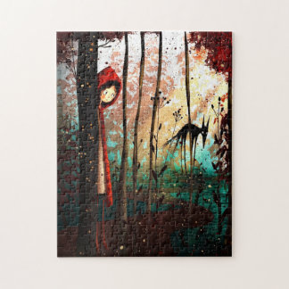 Puzzle Poco lobo de cuento de hadas rojo