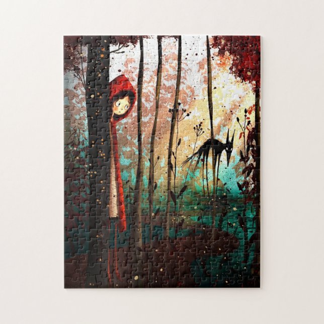 Puzzle Poco lobo de cuento de hadas rojo (Vertical)