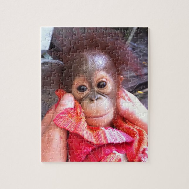 Puzzle Poco orangután del bebé del ángel (Vertical)