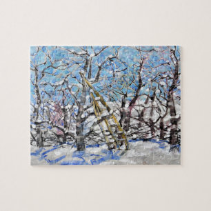 Puzzle Poda de manzano en invierno  / Artista Larry Lerew
