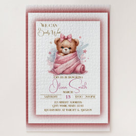Puzzle Podemos esperar a Baby Shower Rosa
