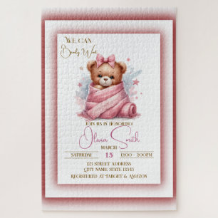 Puzzle Podemos esperar a Baby Shower Rosa