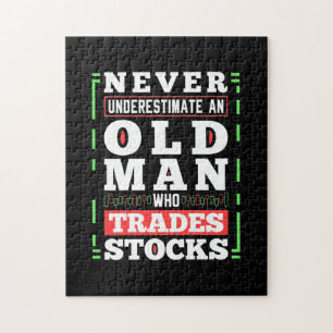 Puzzle Poder Inversor De Un Viejo Que Comercializa Accion