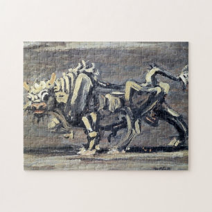 Puzzle Poderosa pintura "White Ox 1" de Lee Jung-seob