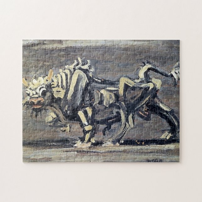 Puzzle Poderosa pintura "White Ox 1" de Lee Jung-seob (Horizontal)