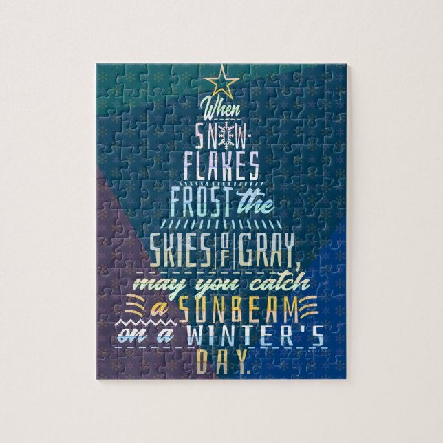 Puzzle Poema de los copos de nieve del árbol de navidad (Vertical)