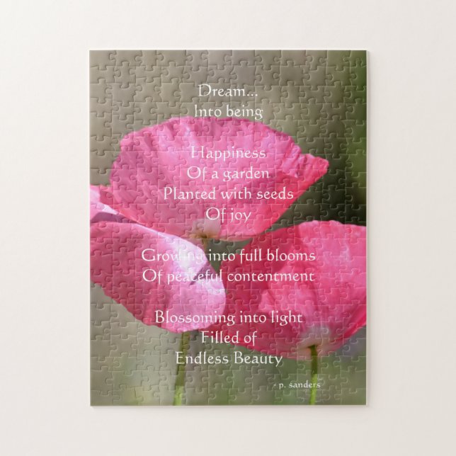 Puzzle Poema Dream Poppies Rosados      (Vertical)
