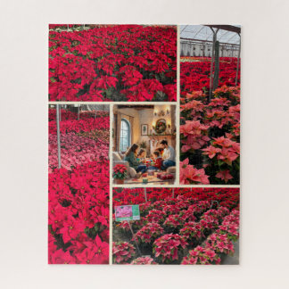 Puzzle Poinsettia Agrega tu Foto Regalo de Navidad