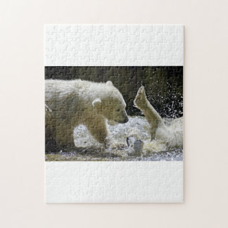 PUZZLE POLAR BEARS CUDDLE