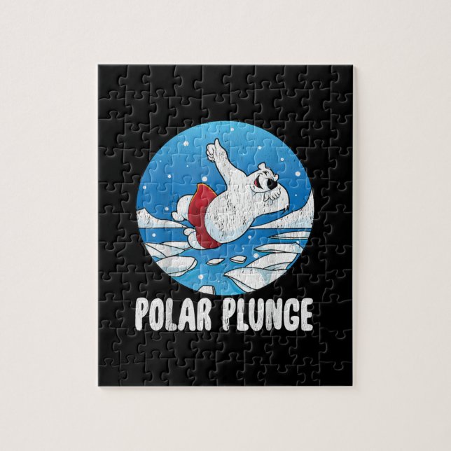 Puzzle Polar Plunge Ice Jump Polar Bear Winter Swim (Vertical)