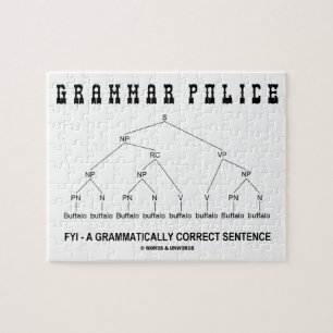 Puzzle Policía de gramática (Sentencia correcta de búfalo
