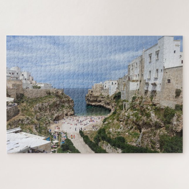 Puzzle Polignano una playa de la ciudad de la yegua en (Horizontal)