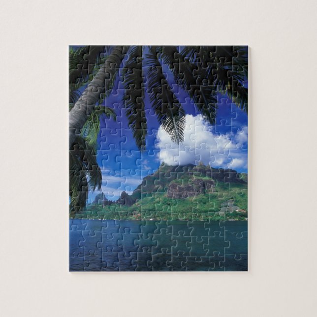 Puzzle Polinesia Francesa, Moorea. Bahía de Cooks. Verde (Vertical)