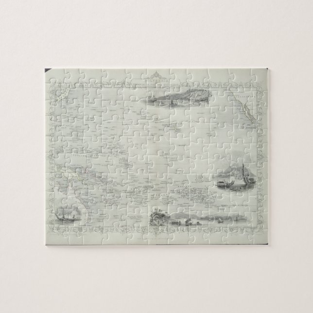 Puzzle Polinesia o islas en el Océano Pacífico, de a (Horizontal)