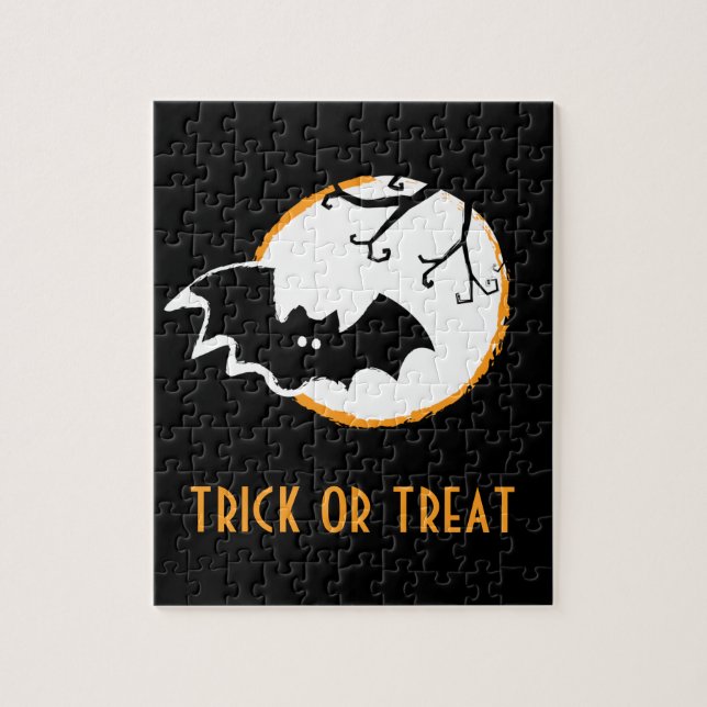 Puzzle Polka Bat and Moon (Vertical)