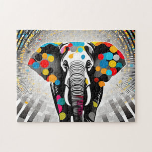 Puzzle Polka Dot Elephant Fun moderno