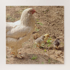 Puzzle pollo, animal, pollito, ave, granja, lindo, rompec