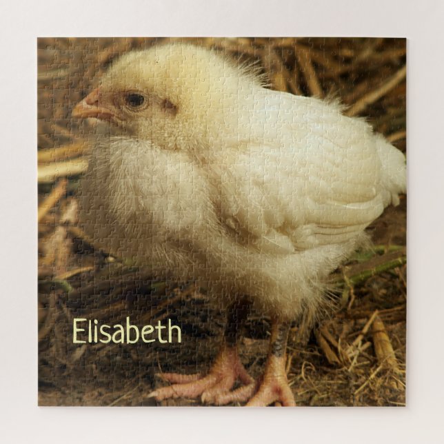 Puzzle pollo, animal, pollito, ave, granja, lindo, rompec (Vertical)