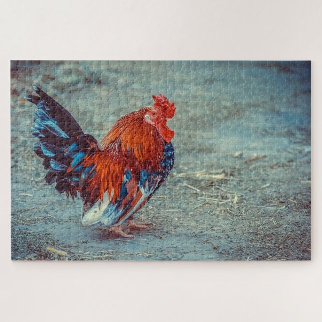 Puzzle Pollo en una granja (Horizontal)