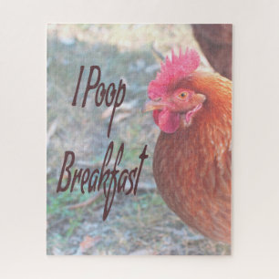 Puzzle Pollo I poop Breakfast Humor divertido