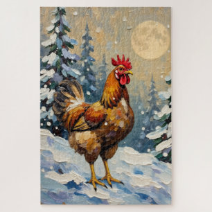 Puzzle Pollo Vintage en País de las Maravillas Navideño N