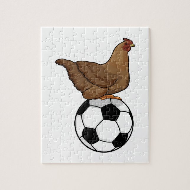 Puzzle Pollos en deportes de fútbol (Vertical)