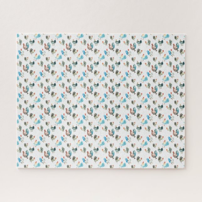 Puzzle Pollos en el campo (Horizontal)