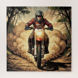 Puzzle Polvo y Determinación Motocross a Toda Velocidad