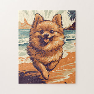 Puzzle Pomerania en la playa