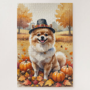 Puzzle Pomerania En Otoño Deja El Arte De Acción De Graci
