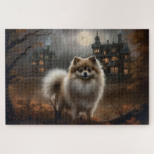 Puzzle Pomerania Halloween Scary (Horizontal)