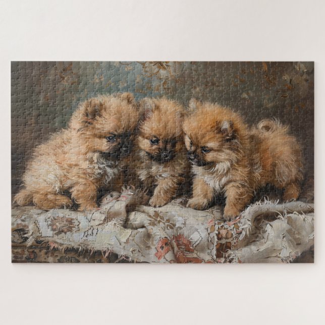 Puzzle Pomerania Trio Vintage (Horizontal)