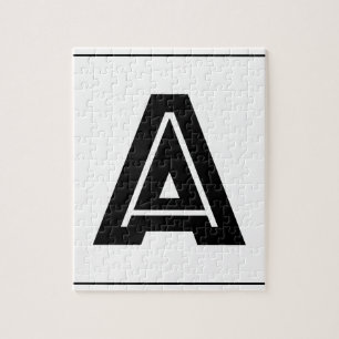 Puzzle Ponga letras a un monograma el   simple, moderno,