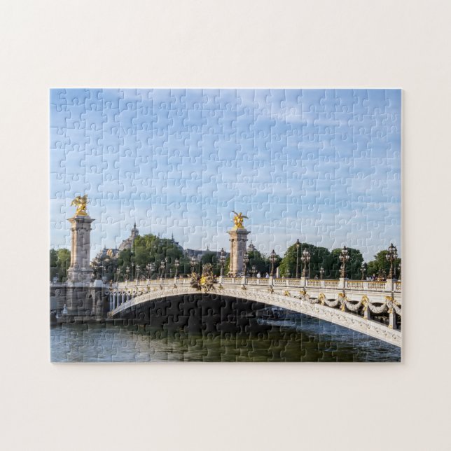 Puzzle Pont Alexandre III en el río Sena - París, Francia (Horizontal)