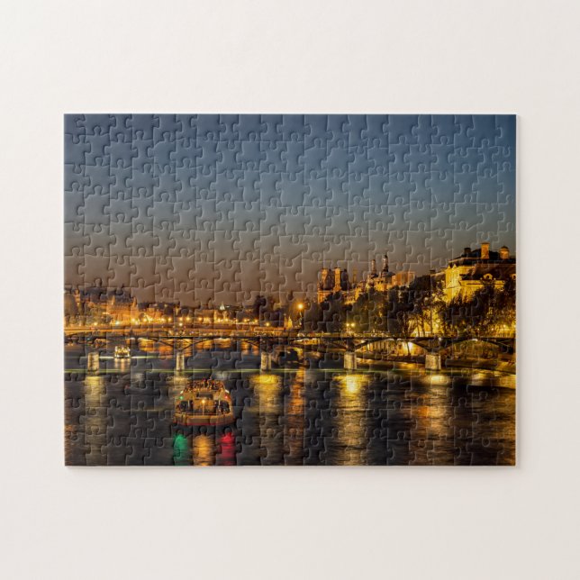 Puzzle Pont des Arts al anochecer - París, Francia (Horizontal)