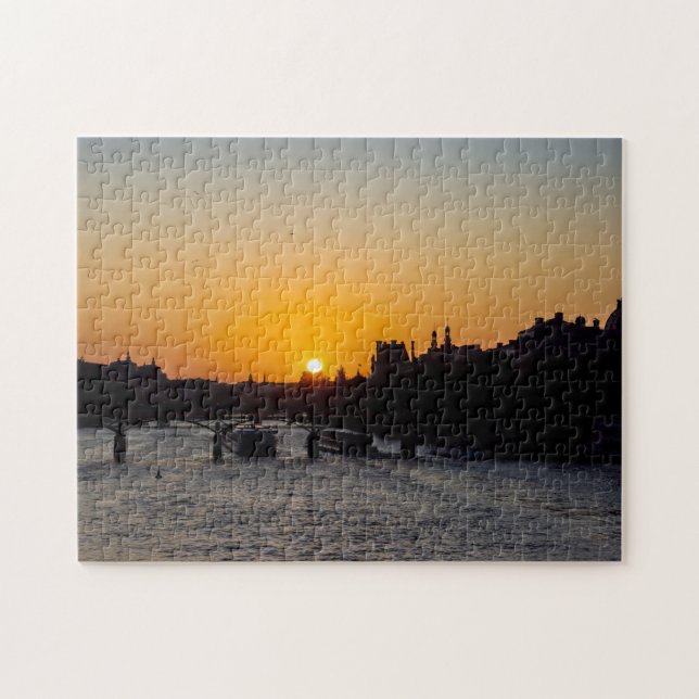 Puzzle Pont des Arts al atardecer - París, Francia (Horizontal)