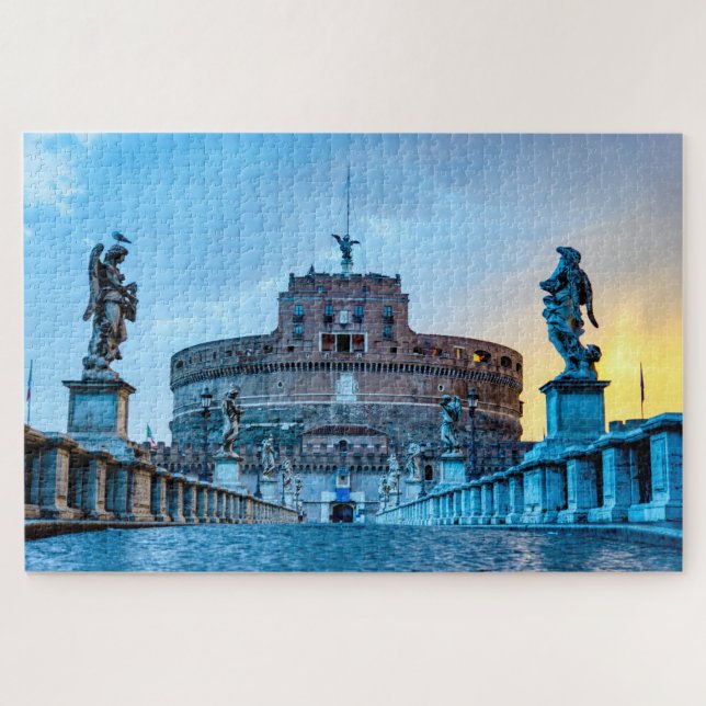 Puzzle Ponte Sant'Angelo al amanecer - Roma Italia (Horizontal)