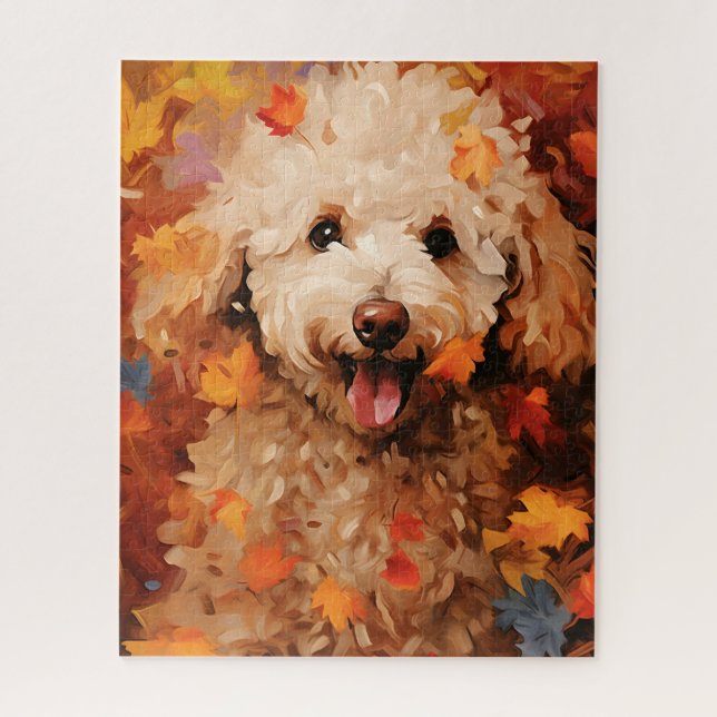 Puzzle Poodle Autumn Thankding (Vertical)