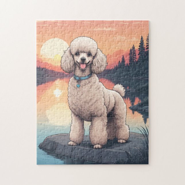 Puzzle Poodle dog (Vertical)