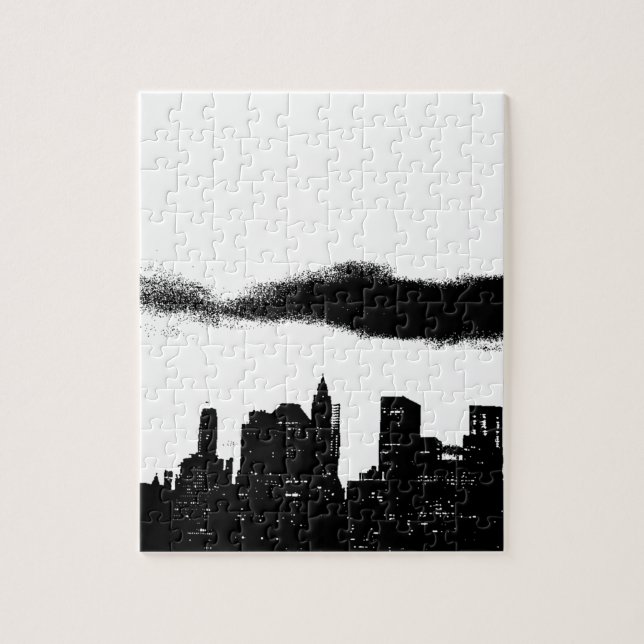 Puzzle Pop Art Black White NYC Nueva York (Vertical)