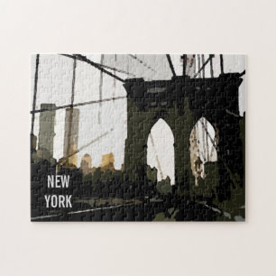 Puzzle Pop Art Brooklyn Bridge: ilustración Nueva York