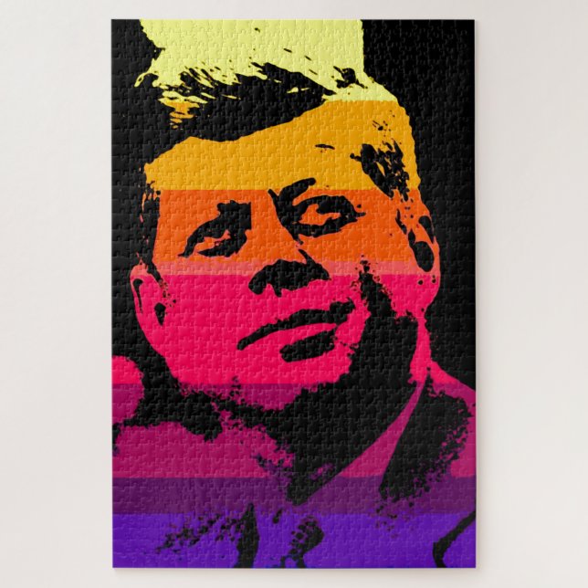 Puzzle Pop Art Jack JFK John F. Kennedy (Vertical)