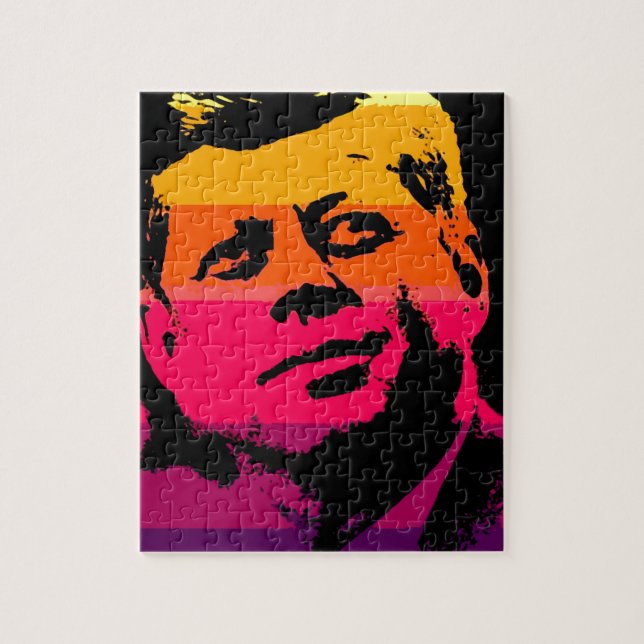 Puzzle Pop Art Jack JFK John F. Kennedy (Vertical)