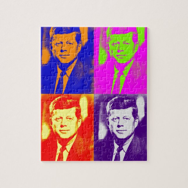 Puzzle Pop Art JFK John F. Kennedy (Vertical)
