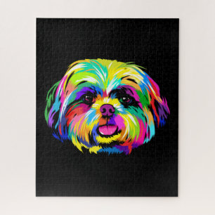 Puzzle Pop Art Shih Tzu Perros Amantes