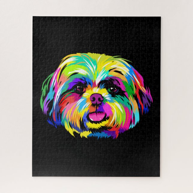 Puzzle Pop Art Shih Tzu Perros Amantes (Vertical)