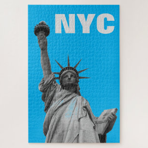 Puzzle Pop Art Statue of Liberty Blue New York City