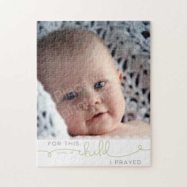 Puzzle Por este niño reí - 1 Samuel 1:27 (Vertical)